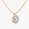 Vertical Round Princess Lab Diamond Pendant