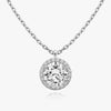 Vertical Round Princess Lab Diamond Pendant