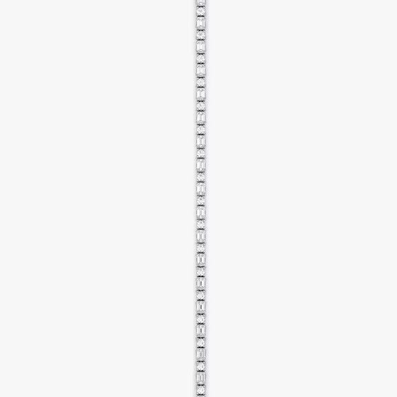 Round & Emerald Lab Diamond Tennis Bracelet