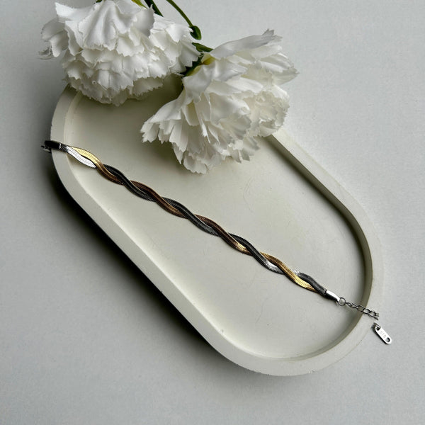 DUO SNAKE BRACELET - 18K GOLD-PLATED