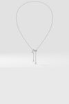 2 Stone Solitaire Necklace With Drops