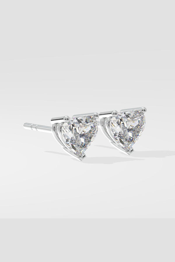 1.5 ct Classic Heart Studs