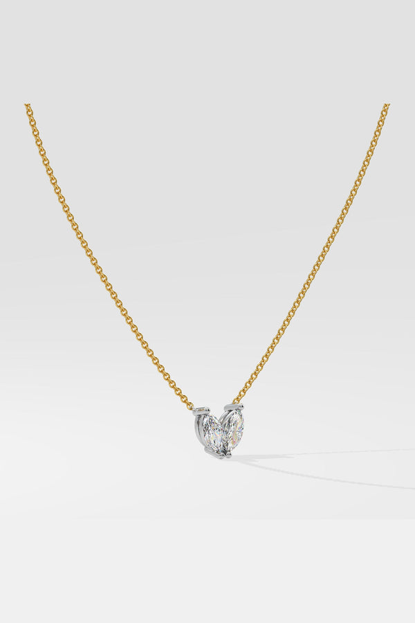Marquise Heart Duo Necklace