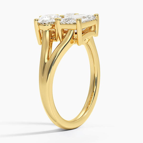 Threesome Oval, Pear & Emerald Lab Grown Diamond Cocktail Ring