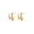 2 PIERCING ILLUSION EARRINGS - 18K GOLD-PLATED