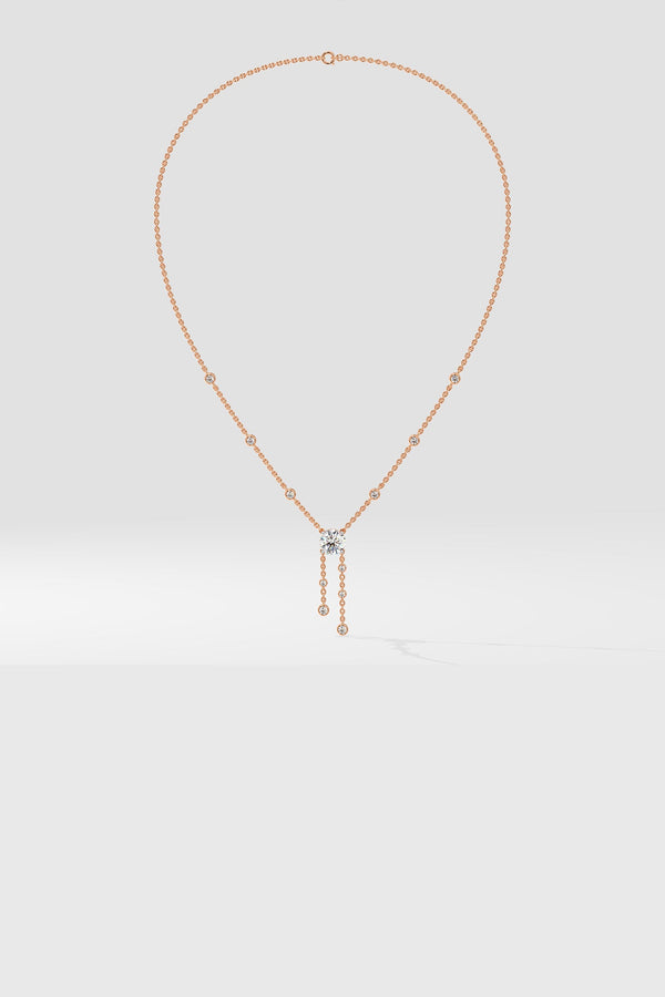 Solitaire Drop Necklace