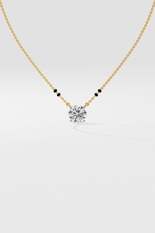 1 ct Solitaire Mangalsutra