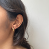 SLEEPER MINI HOOPS (12mm)- 18K WHITE/GOLD-PLATED
