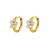 FLORAL HUGGIES - 18K GOLD-PLATED