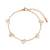 ENAMEL WHITE HEART BRACELET - 18K GOLD-PLATED
