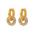 2 IN 1 PARTY HOOPS - 18K WHITE/GOLD-PLATED