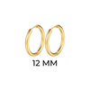 SLEEPER MINI HOOPS (12mm)- 18K WHITE/GOLD-PLATED