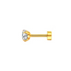 SOLITAIRE STUDS (5MM)- 18K GOLD-PLATED