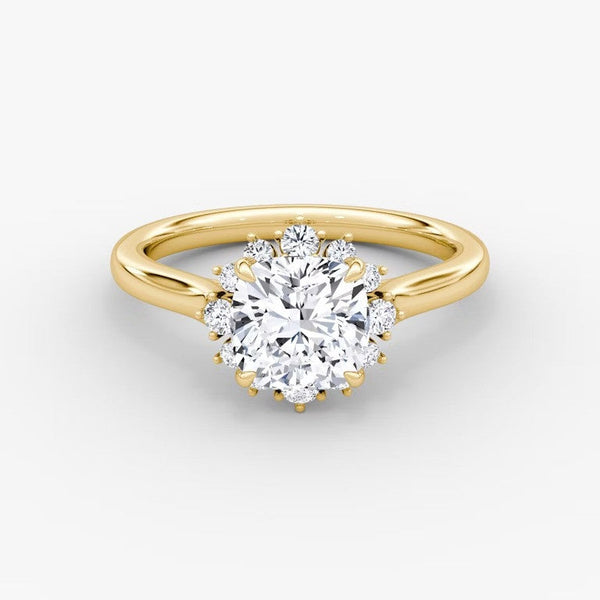 Aura Halo Cushion Lab Grown Diamond Ring