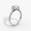 Aura Halo Pavé Cushion Lab Grown Diamond Ring