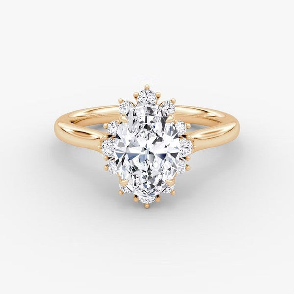Aura Halo Oval Lab Grown Diamond Ring