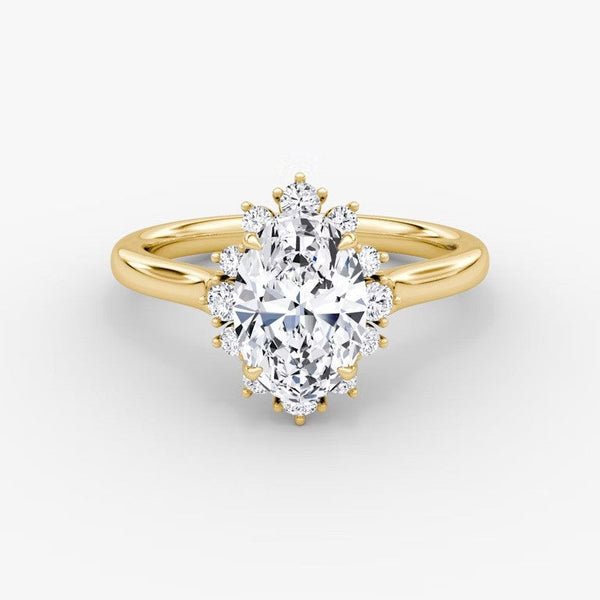 Aura Halo Oval Lab Grown Diamond Ring