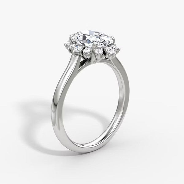 Aura Halo Oval Lab Grown Diamond Ring