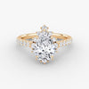 Aura Halo Pavé Pear Lab Grown Diamond Ring