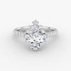 Aura Halo Pavé Pear Lab Grown Diamond Ring