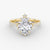 Aura Halo Pavé Pear Lab Grown Diamond Ring