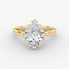 Aura Halo Pear Lab Grown Diamond Ring