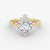 Aura Halo Pear Lab Grown Diamond Ring