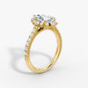 Aura Halo Pavé Pear Lab Grown Diamond Ring