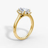 Aura Halo Pear Lab Grown Diamond Ring
