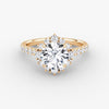 Aura Halo Pavé Round Lab Grown Diamond Ring