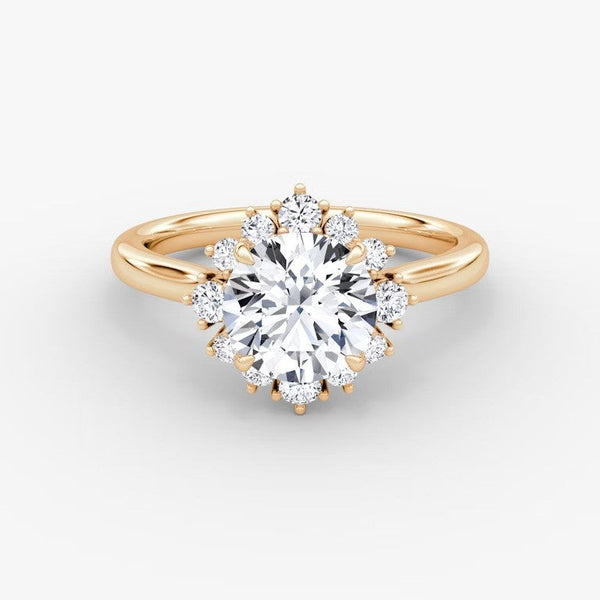 Aura Halo Round Lab Grown Diamond Ring