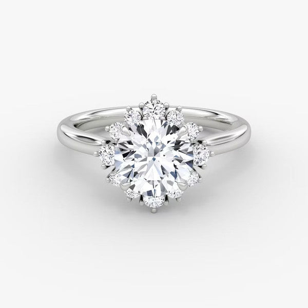 Aura Halo Round Lab Grown Diamond Ring