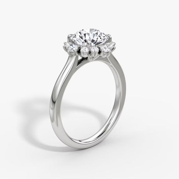Aura Halo Round Lab Grown Diamond Ring