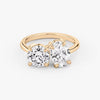 Toi et Moi Round Oval Lab Grown Diamond Ring