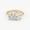 Toi et Moi Round Oval Lab Grown Diamond Ring