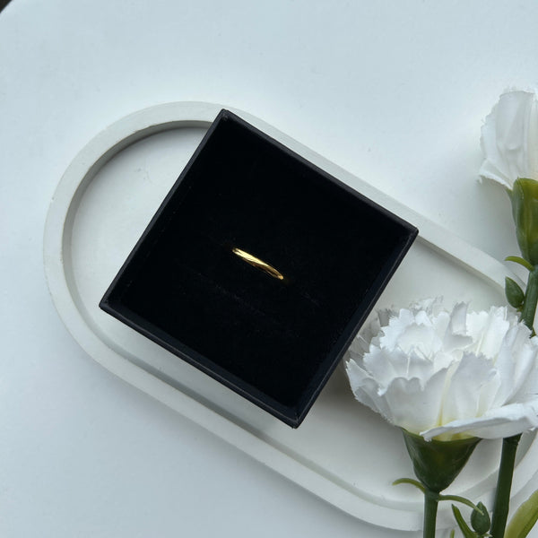 PLAIN SOLID RING - 18K GOLD PLATED
