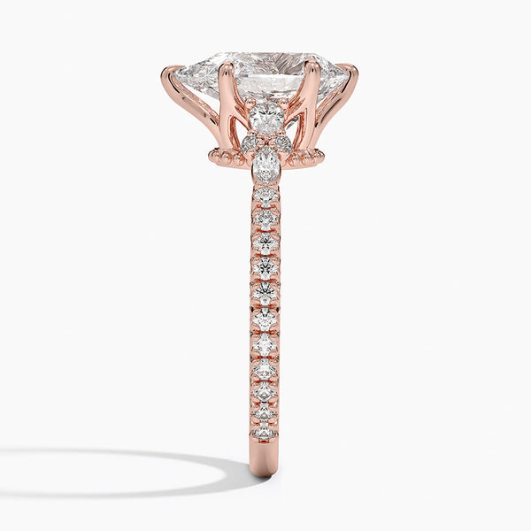 Roseline Pear Lab Grown Diamond Engagement Ring