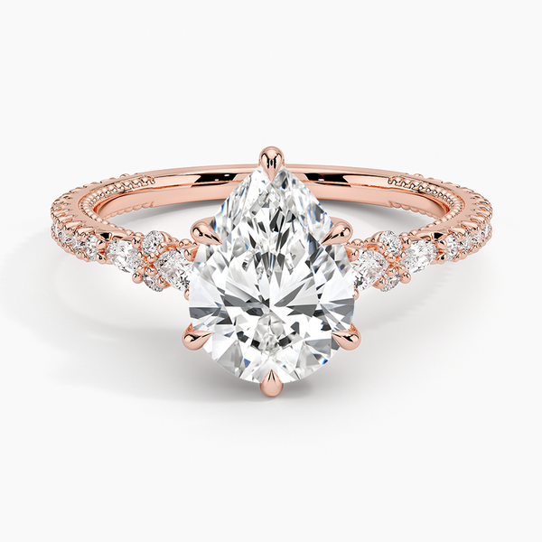 Roseline Pear Lab Grown Diamond Engagement Ring