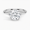 Branched Round Lab Grown Diamond Engagement Ring