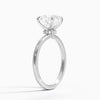 Hidden Halo Cushion Lab Grown Diamond Engagement Ring