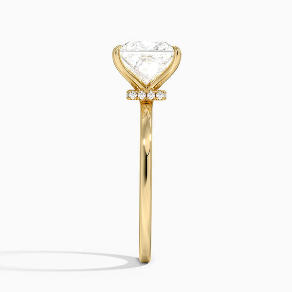 Hidden Halo Princess Lab Grown Diamond Engagement Ring