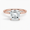 Hidden Halo Asscher Lab Grown Diamond Engagement Ring