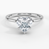 Hidden Halo Heart Lab Grown Diamond Engagement Ring
