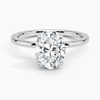 Hidden Halo Oval Lab Grown Diamond Engagement Ring