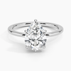 Hidden Halo Pear Lab Grown Diamond Engagement Ring