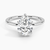 Hidden Halo Pear Lab Grown Diamond Engagement Ring