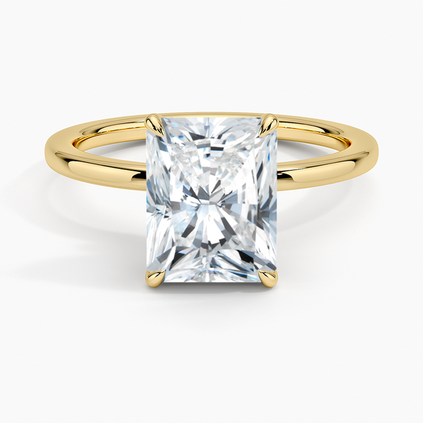 Hidden Halo Radiant Lab Grown Diamond Engagement Ring
