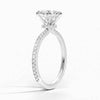 Hidden Halo Pavé Heart Lab Diamond Engagement Ring