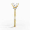 Hidden Halo Pavé Princess Lab Diamond Engagement Ring