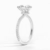 Hidden Halo Pavé Pear Lab Diamond Engagement Ring